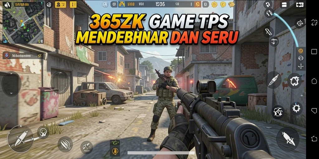Tangkapan layar menampilkan aksi seru dalam gameplay TPS.