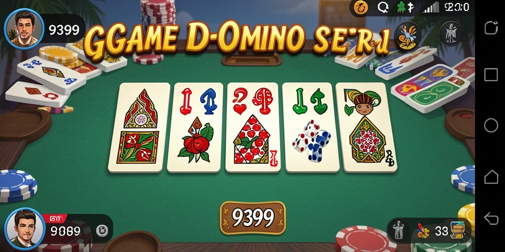 Gameplay seru dari game Domino 9399 dengan berbagai mode permainan.