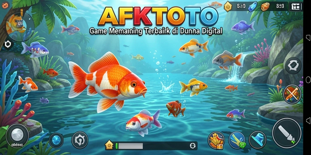 Tampilan gameplay AFKTOTO dengan pengalaman memancing yang seru dan menggembirakan.
