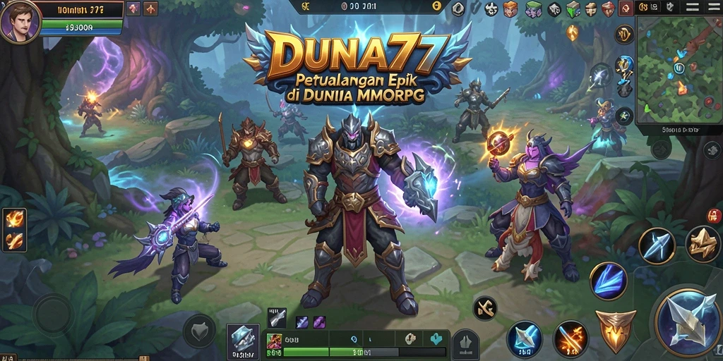Gameplay seru di DUNIA77 dengan pertarungan epik.