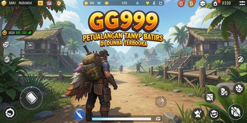Screenshot GG999 menampilkan dunia terbuka yang luas dan detail grafis yang menawan.