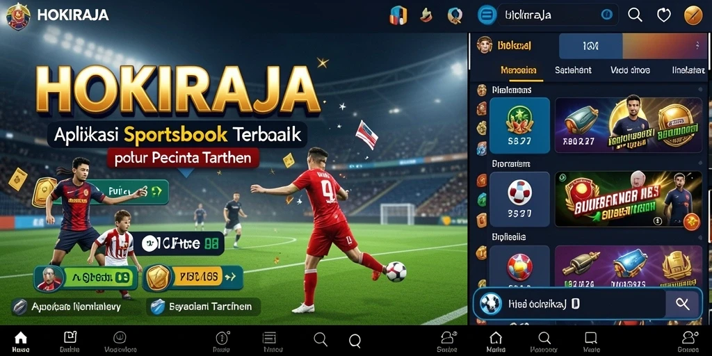 Tampilan gameplay interaktif dari HOKIRAJA, aplikasi Sportsbook favorit.