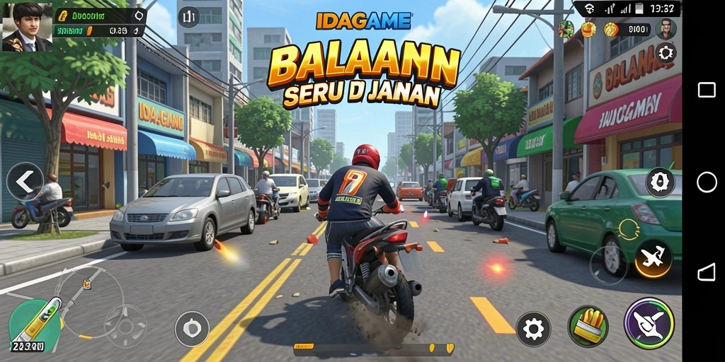 Gameplay mendebarkan di IDAGAME dengan berbagai pilihan kendaraan.
