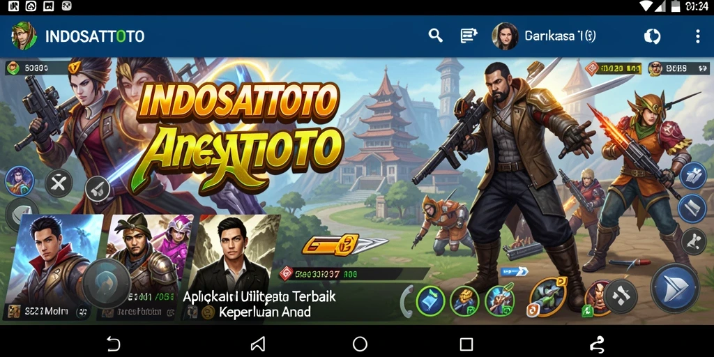 Tampilan antarmuka utama aplikasi INDOSATTOTO yang praktis dan fungsional.