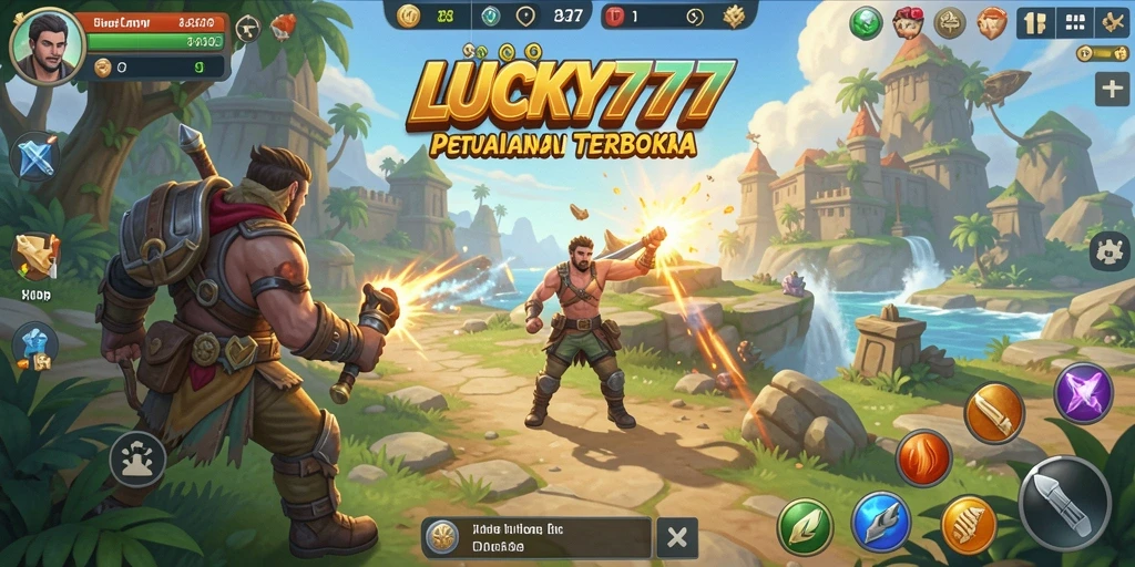 Gameplay LUCKY777 menampilkan petualangan seru di dunia terbuka.