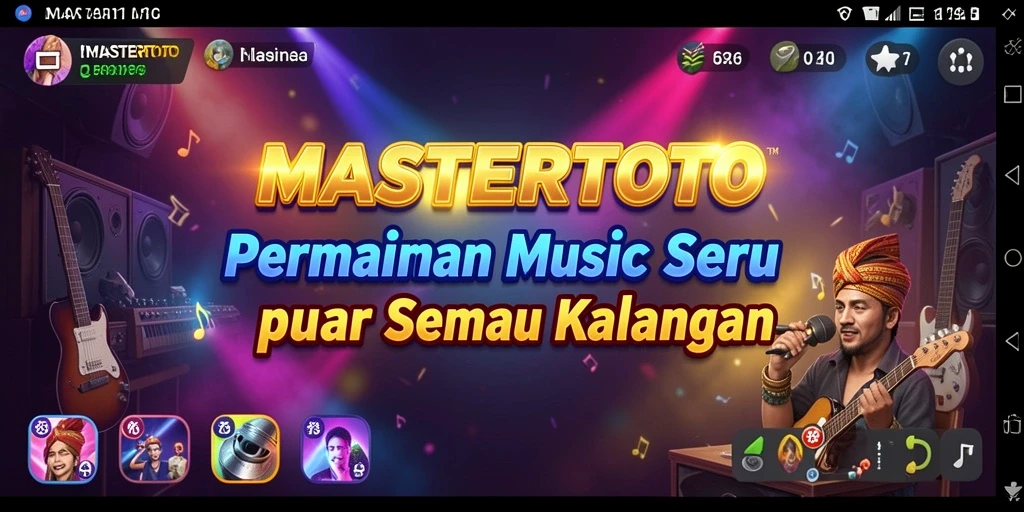 Tangkapan layar menunjukkan gameplay musik yang menarik di MASTERTOTO.