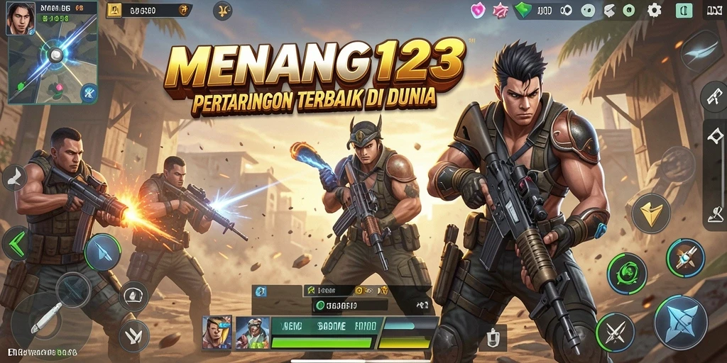 Tampilan seru dari gameplay Battle Royale di MENANG123.