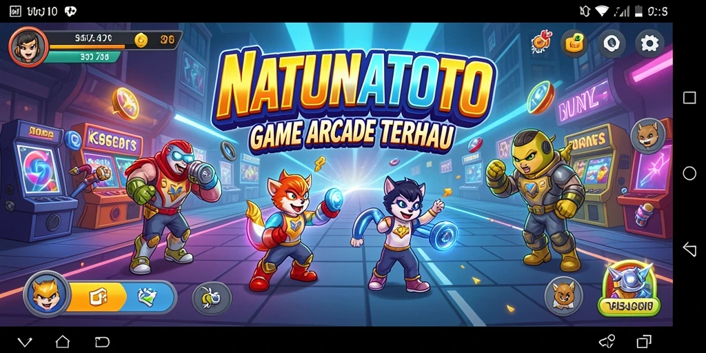 Screenshot NATUNATOTO menampilkan aksi seru dalam gameplay Arcade.